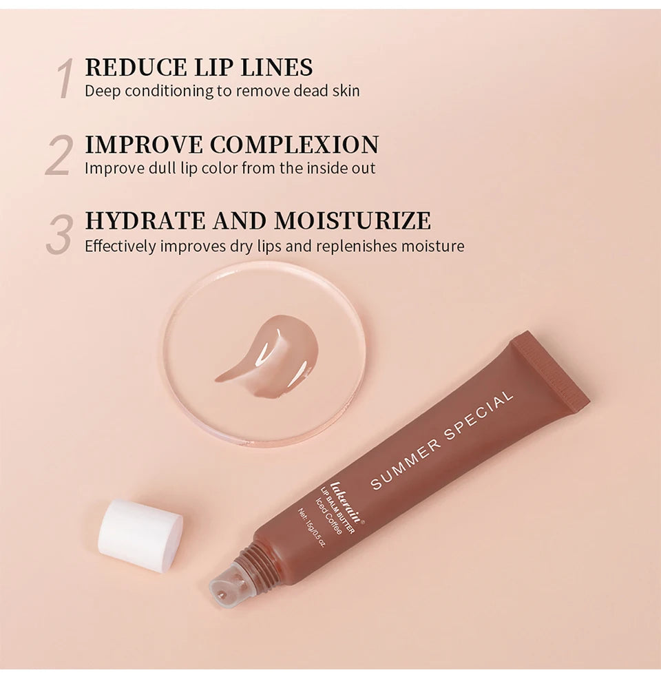 Moisturizing Lip Butter Balm 4 Counts/set Hydrating Lip Balm Plumping Lip Oil Lip Stick Glossy Lip Glaze Stick Plumping Lip Cosm
