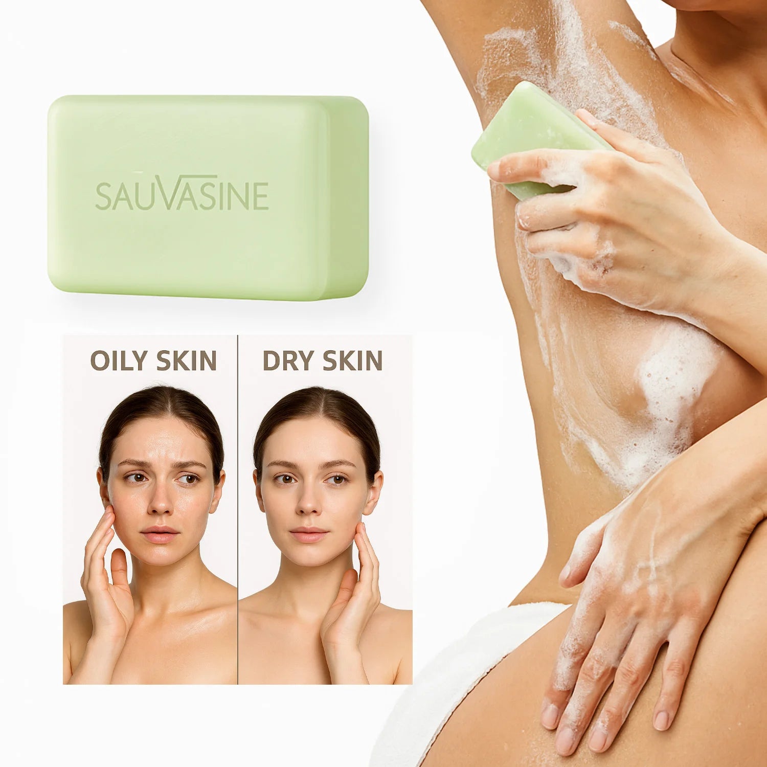 Tea Tree Oil Soap Bar for Men & Women, Deep Cleansing, Soothing for Dry Skin, Body Odor Care, Exfoliates & Firms Skin, 100g