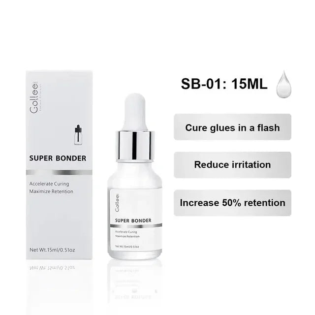 Gollee Lash Extensions Primer 15ML Eyelash Super Bonder Increased Durability Help Eyelashe Bonder Fixing Lasting Adhesive Makeup