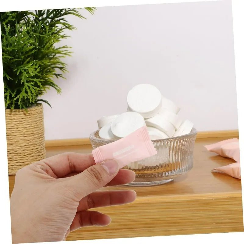 50PCS Mini Compressed Towel Disposable Capsules Towel Magic Face Care Tablet Outdoor Travel Cloth Wipes Paper Tissue 2026