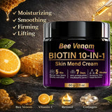 Bee Venom Biotin 10-in-1 Skin Mend Cream, Anti-Wrinkle & Anti-Aging, Fast Revitalizing & Firming, 5 Min Glow