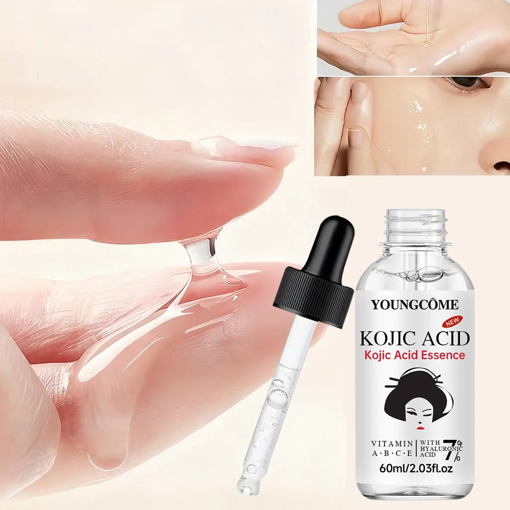 YOUNGCOME Kojic Acid Serum &Cream Bundle - Brightening Set for Dark Spots, Acne Scars, Anti-Aging Evens Skin Tone 2-in-1 Skincar