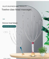 Octopus Head Massager Scalp Massager Relaxation Relief Body Massager Remove Muscle Tension Tiredness Metal Head Relax Massager