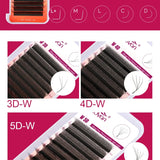 FADVAN M/L/L+/C/D Curl 3D/4D/5D W Shape Eyelash Extensions Waterproof Curling Natural Volume Lashes Soft Black False Eyelashes