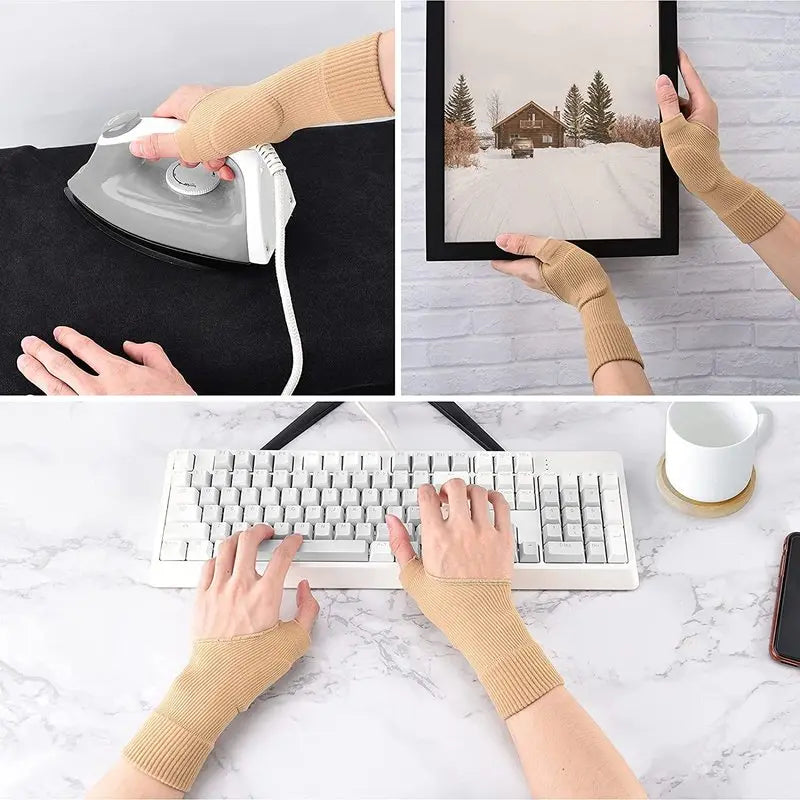 Wrist Thumb Compression Arthritis Gloves, Breathable Wrist Support Wrist Brace Wrist Sleeve With Gel Thumb Injury Pads