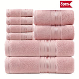 8 Piece Luxury Towel Set – Majestic Plush, Super Absorbent & Quicker-to-Dry, Thick 100% Ring Spun Cotton Towels for Bathroom, Spa & Hotel – 2 Bath, 2 Hand, 4 Washcloths