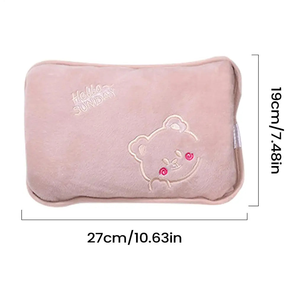 Rechargeable Electric Hot Water Bottle Hand Warmer Heat Pad for Period Cramps Muscle Pain Back Neck Shoulder Legs Home Office