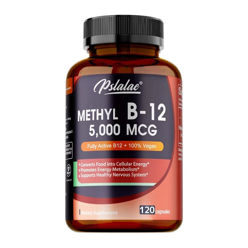 Vitamin B12 - 5000 MCG Supplement -Benefits Brain & Heart Function, Supports Memory, Learning, Helps Boost Natural Energy