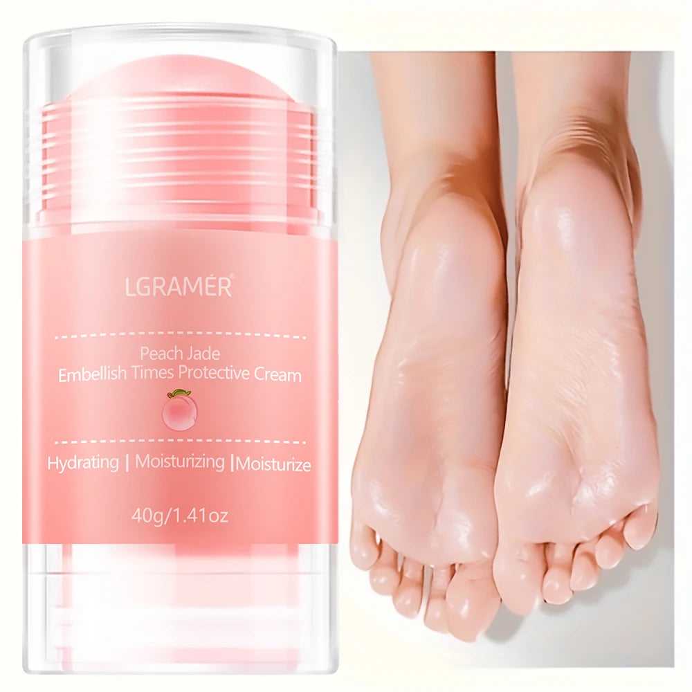 LGRAMER Peach Hand and Foot Cream Deeply Moisturizes and Nourishes the Skin of the Feet, Gentle and Non-Irritating / Anti-Crack