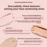 FLOWER KNOWS THE SWEETIE BEAR 4-Color Concealer Brighten Palette Covering Dark Circles Full Coverage Contouring Foundation