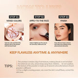 Demi Matte Natural Finish Baked Brighten Color Correcting Powder Foundation Buildable Light to Coverage Oil Control Makeup