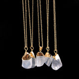 Irregular Amethyst Gemstone Necklace Healing Crystal Chakra Stone Women Birthday Gift Citrine Gemstone Necklace Healing Crystal