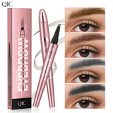 Four Claw Liquid Eyebrow Pen Waterproof Sweatproof Long Lasting 3D Wild Brow Microblading Makeup for Beginners