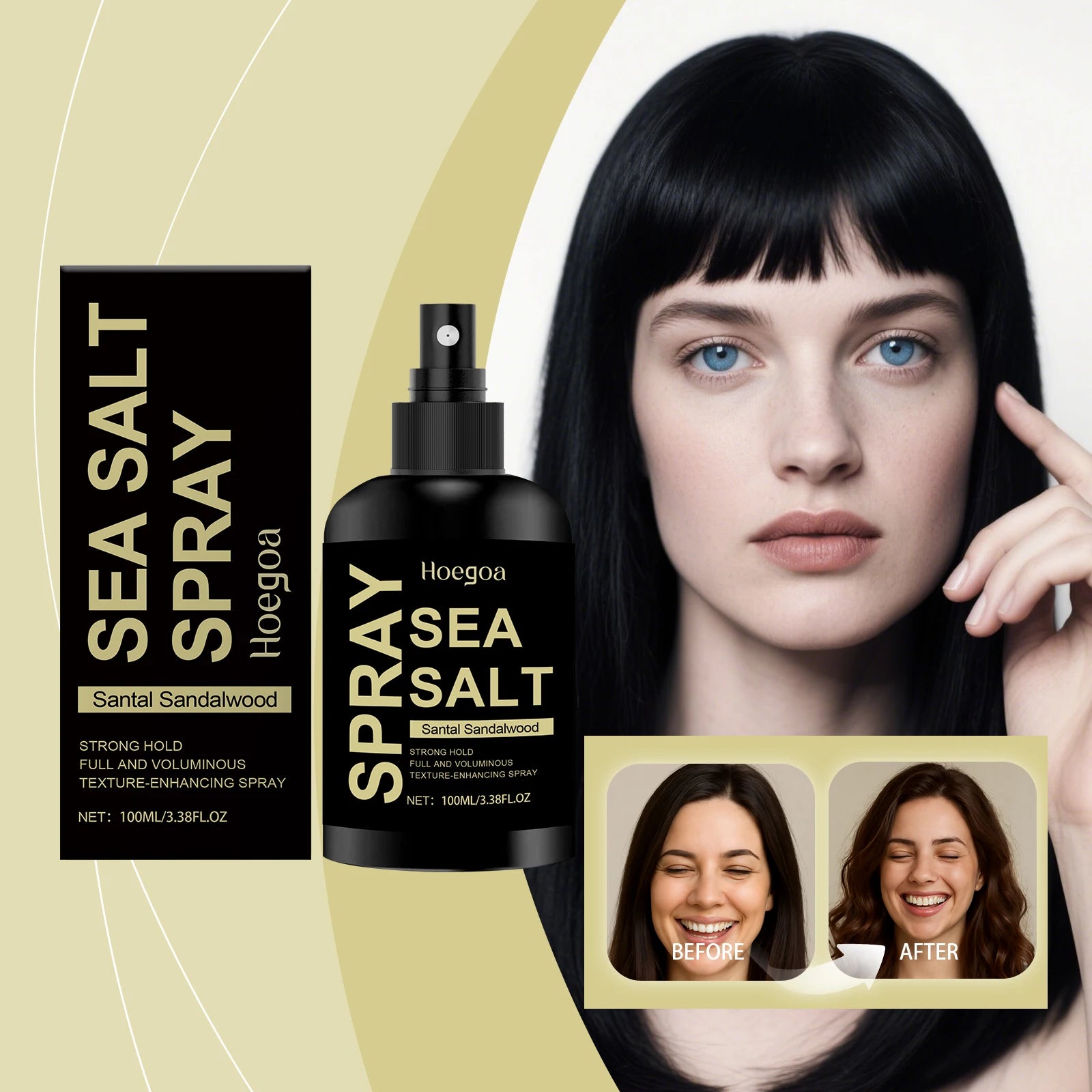 Lasting Sea Salt Styling Spray For Volume Texture Thickness Light Hold Texturizing Thickenin Hairdress Salon Holding Spray