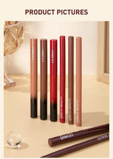 QIBEST 12 Colors Lip Makeup Nude Lipstick Pencil Waterproof Long Lasting Sexy Red Lip Stick Matte Lip Liner Pen Lipstick