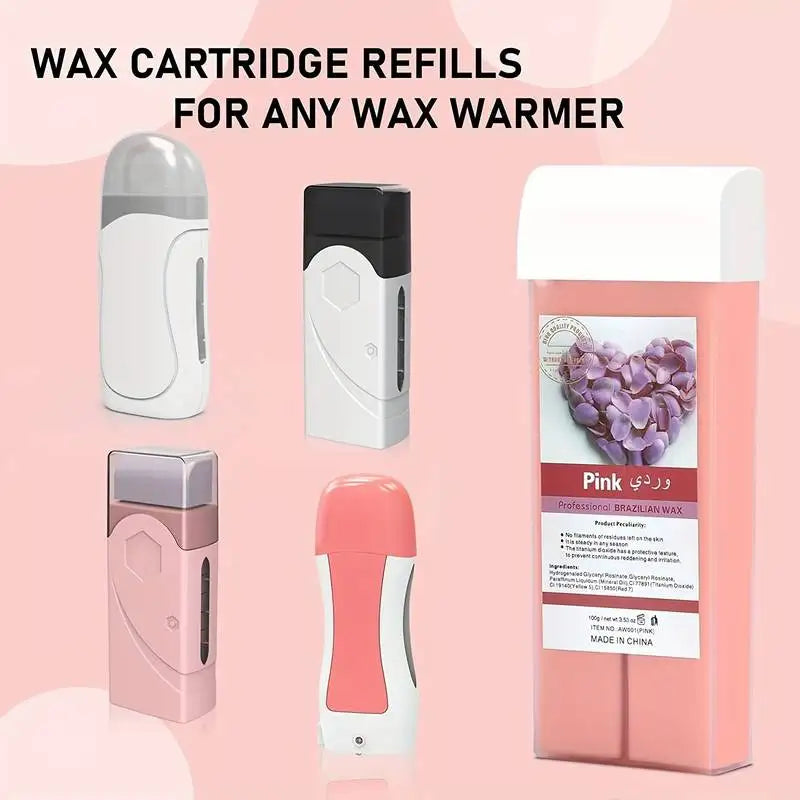 Painless Hair Removal Wax Cartridge Depilatory Wax Warmer Lavender Roll-on Wax Roller Refill for Bikini Body Hair Removal