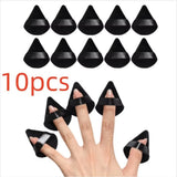 10-100pcs Triangle Mini Velvet Powder Puff Foundation Face Concealer Applicator Cosmetic Finger Sponge Puff Beauty Makeup Tools