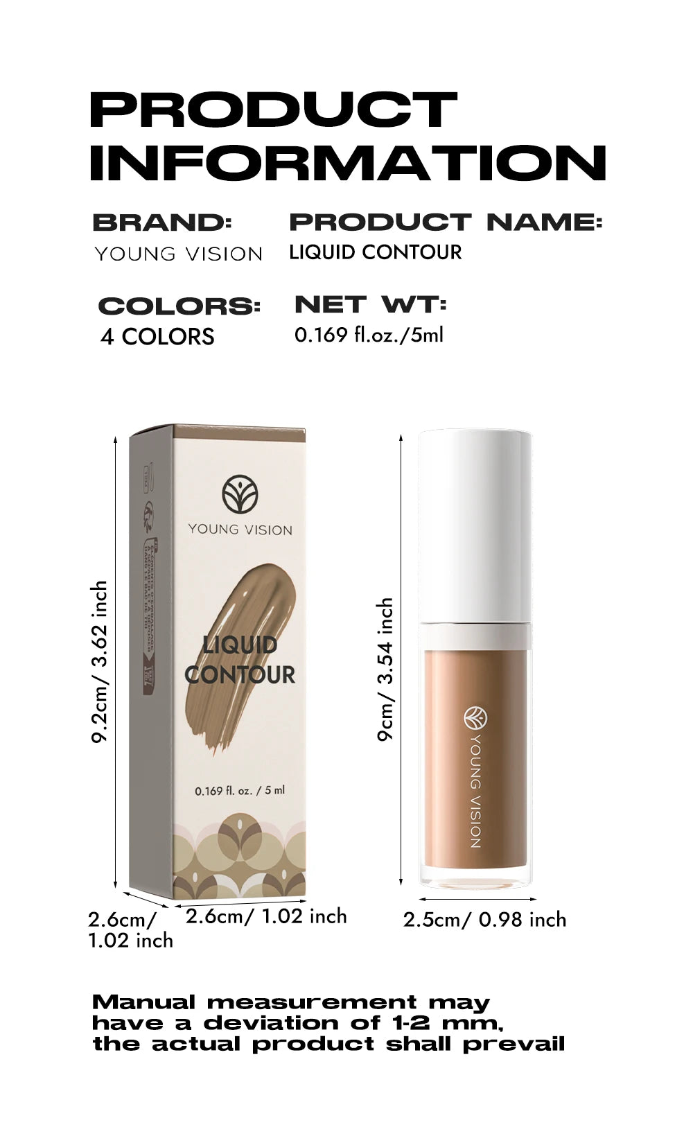 4-Color 3D Face Contour Liquid Bronzer Shade Smooth Highlight Mirror Lasting Natural Nose Shadow Waterproof Brighten Makeup