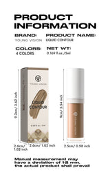 4-Color 3D Face Contour Liquid Bronzer Shade Smooth Highlight Mirror Lasting Natural Nose Shadow Waterproof Brighten Makeup