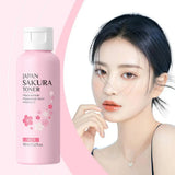 100ML Sakura Face Toner Brightening Hydrating Moisturizing Oil Control Deep Hydration Moisturizer Feels Light Serum Skin Care