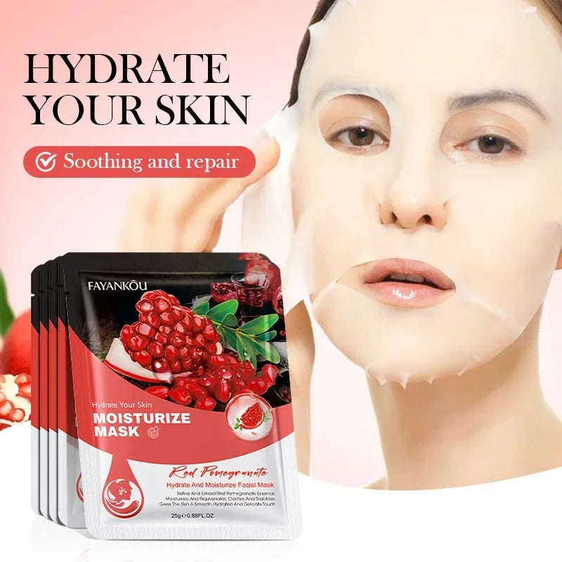 10Pcs Fruits Facial Masks for Face Skincare Moisturizing Brightening Hydrating Firmingface Mask Beauty Face Skin Care Products