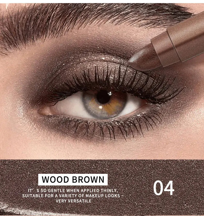 Double-ended Eyeshadow Pen Eyeliner Multiuse Shimmer Shadow Pearlescent Glitter Brightening Longlasting Waterproof Sweat-proof