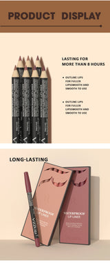 Rozza Waterproof Lip Liner Pencil Set, Weightless Precise Liner with Super Soft Blendable Texture Matte Soft
