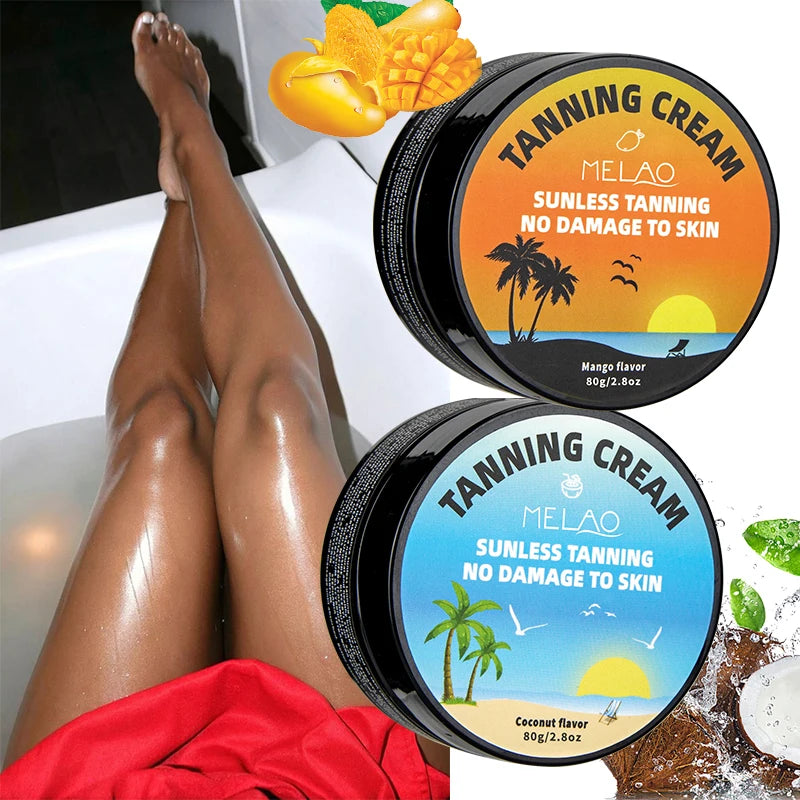 MELAO Sunless Self Tanning Cream For Body, Sunless Tanning Lotion For Men & Women