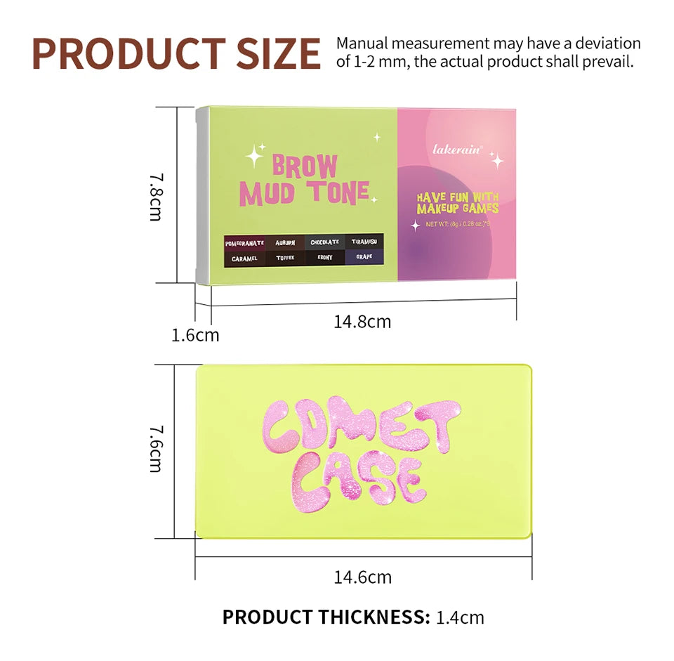 Eyebrow Cream Blush Curve Case Cream Cosmetics Highlighter Palette Matte Shimmer Finishes Shadow Tones Long-Lasting Cosmetics