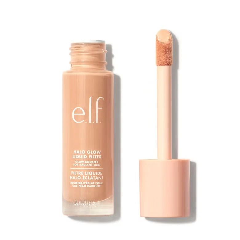 Elf Halo Glow Foundation & Power Grip Primer Hydrating Base Natural Luminous Makeup Base for All Skin Types Daily Cosmetic Uses