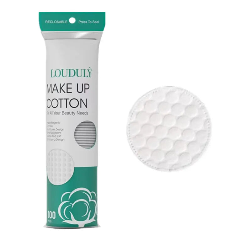 Makeup Remover Cotton Pads Disposable Soft Rounds Dual-Sided Breathable Facial Cleansing for Daily Use & Nail Polish Remover