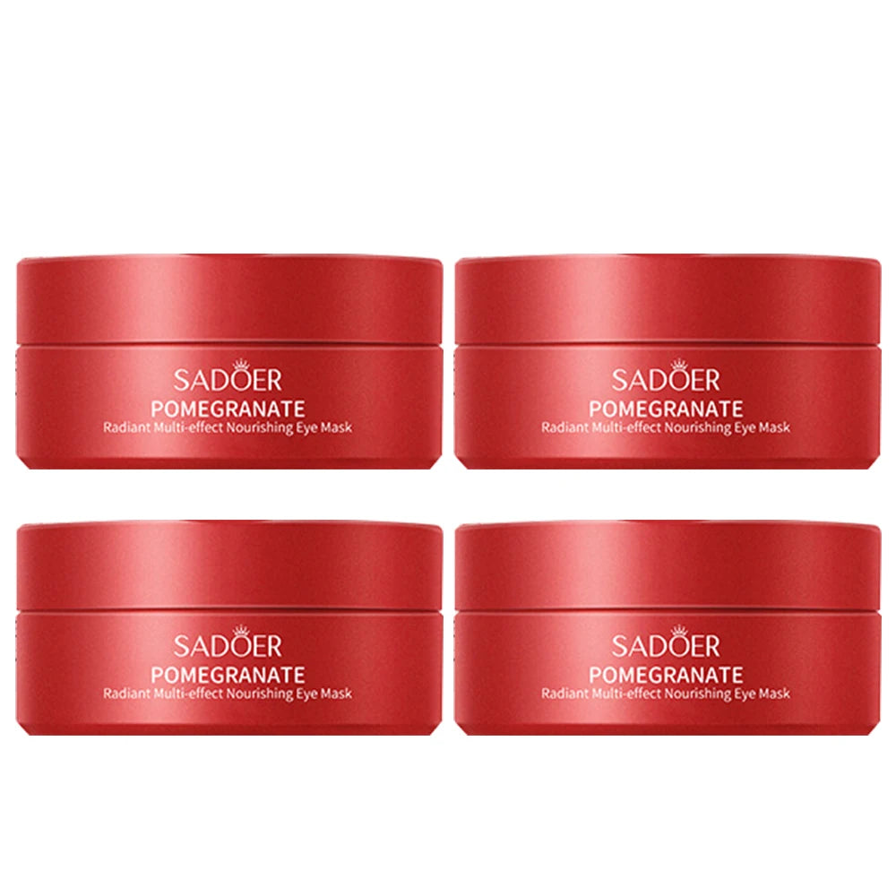 Pomegranate Eye Mask Multi-Effect Nourishing And Moisturizing Eye Patch for Hydrating the Eye Area 60pcs/bottle-1 bottle