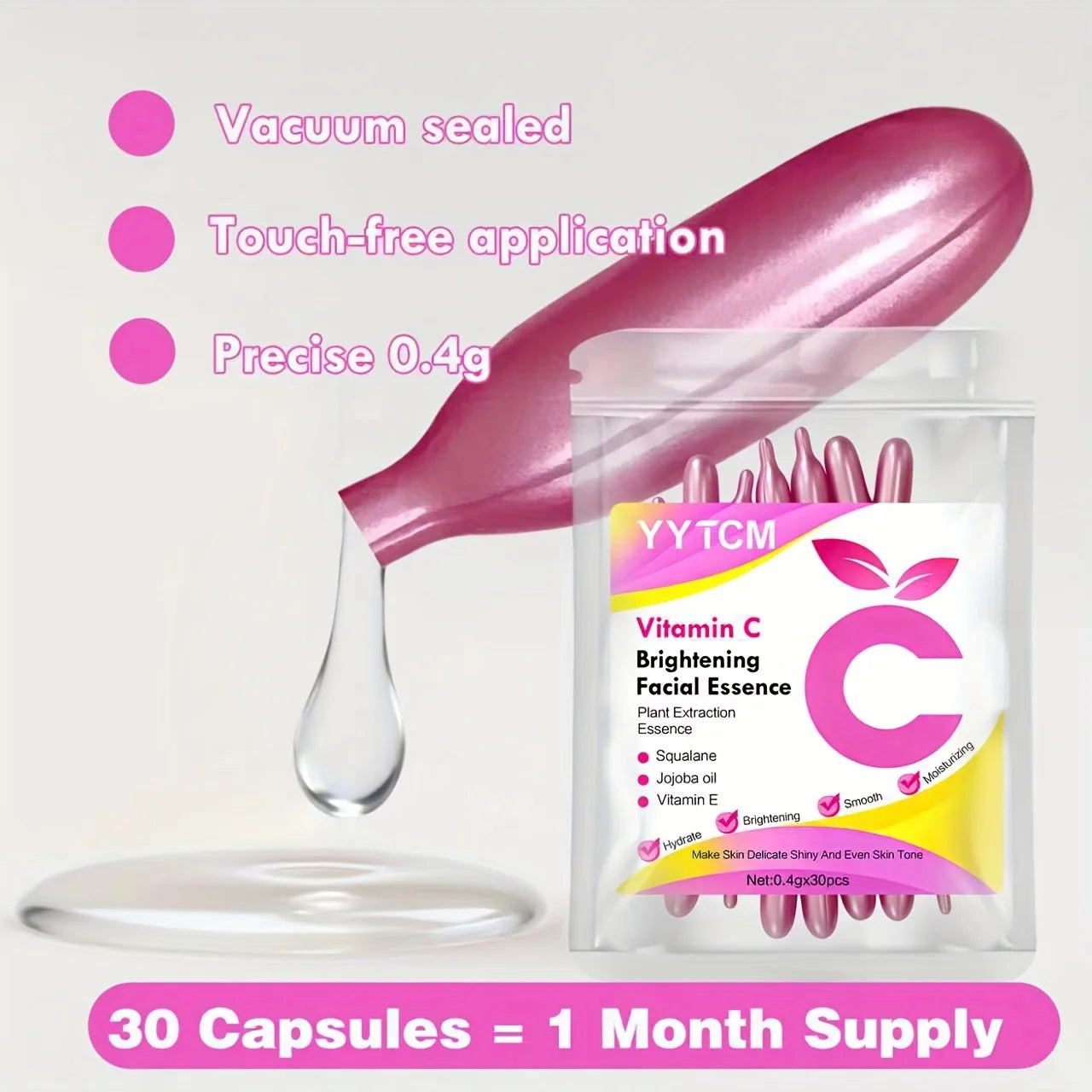 Vitamin C Brightening Serum Capsules – Hydrating Facial Serum
