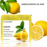90g FUJZXANS Handmade Essential Oil Soap Bars - Rose, Jasmine, Green Tea, Calendula, Osmanthus, Lavender, Lemon - 7 Long-Lasting
