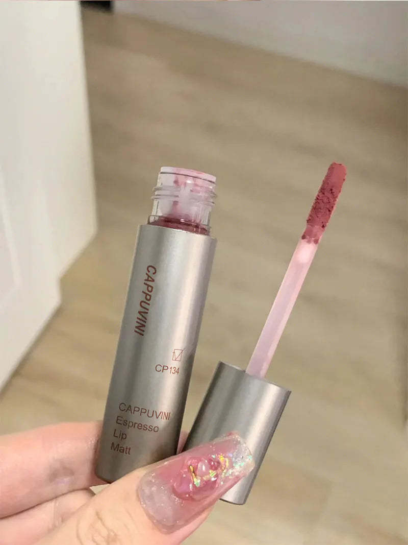 Single Velvet Matte Mist Lip Gloss,Waterproof Non-Stick Cup Lip Glaze Smudge Proof Not Fade Liquid Lipstick