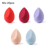 20/5/1pcs Makeup Sponge Concealer Smooth Cosmetic Powder Puff Cut Shape Foundation Water Drop Bevel Make Up Blender Tools