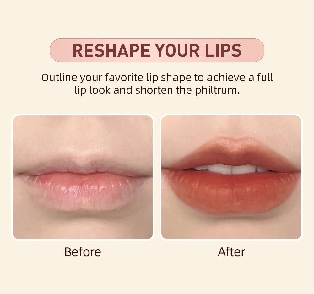 QIBEST 12 Colors Lip Makeup Nude Lipstick Pencil Waterproof Long Lasting Sexy Red Lip Stick Matte Lip Liner Pen Lipstick