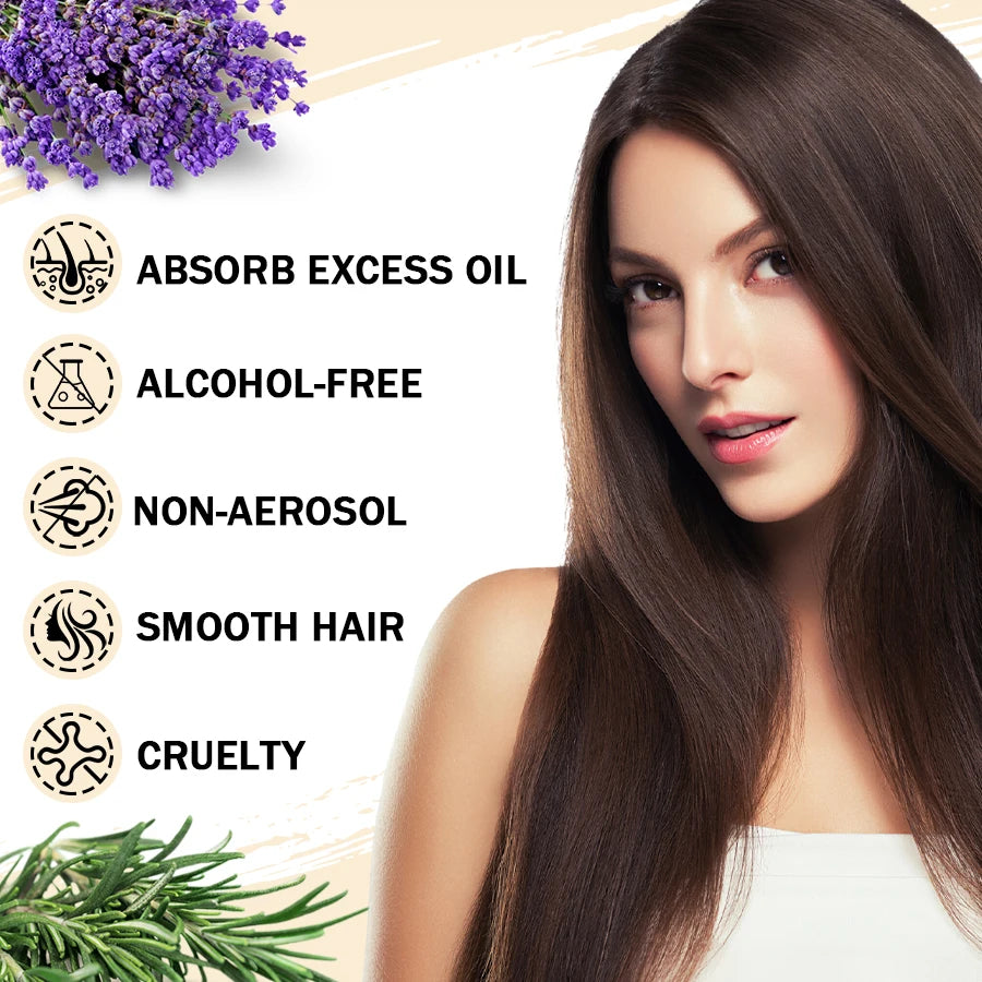 Lockmio Volumizing Natural Rice Dry Shampoo Smoothing Matte Fluffy Cleansing Refreshing Hair Absorbs Oil Powder
