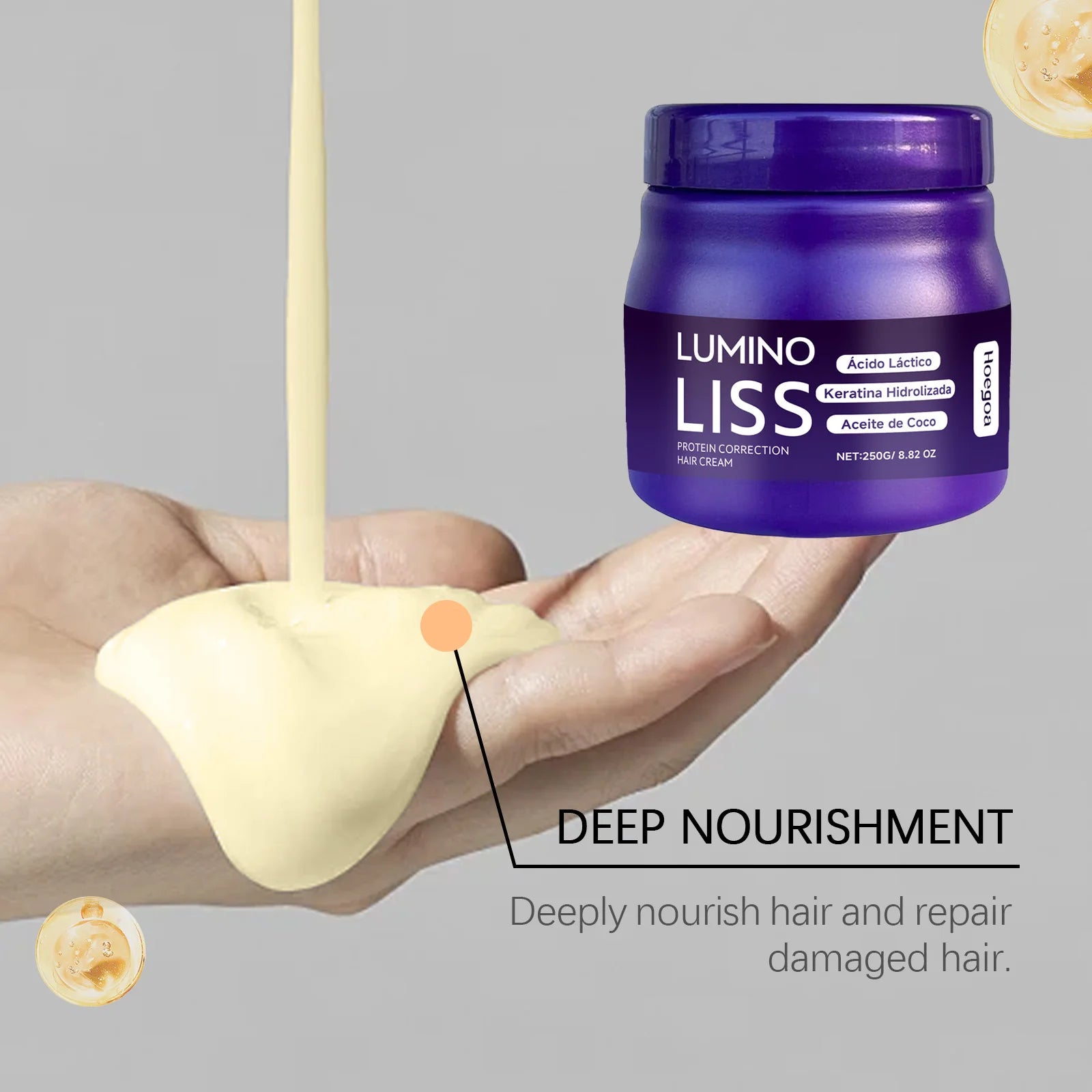 Anti Frizz Straightening Hair Cream Deeply Nourish Improve Dry Split Ends Reduce Breakage Smooth Conditioner Keratin Hair Mask