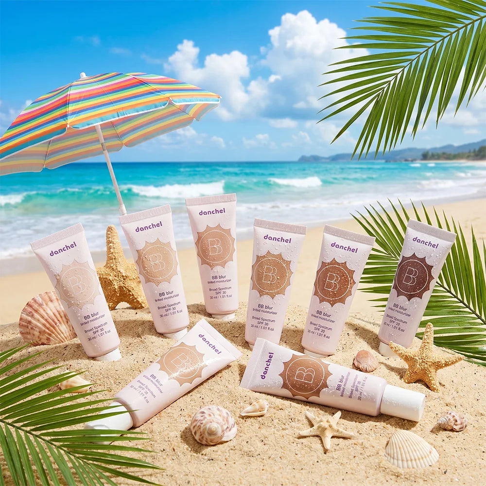 SPF30 BB Blur Tinted Moisturizer Medium Coverage Even Skin Tone Lightweight Sun Protection Face Makeup