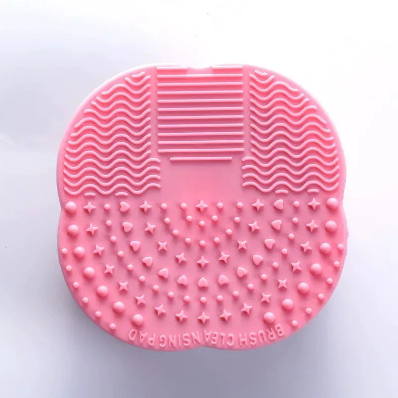 Colorful Brush Cleaner Scrubbe Board Cosmetic Makeup Brush Washing Silicone Gel Cleaning Mat Foundation Makeup Brush Cleaner Pad