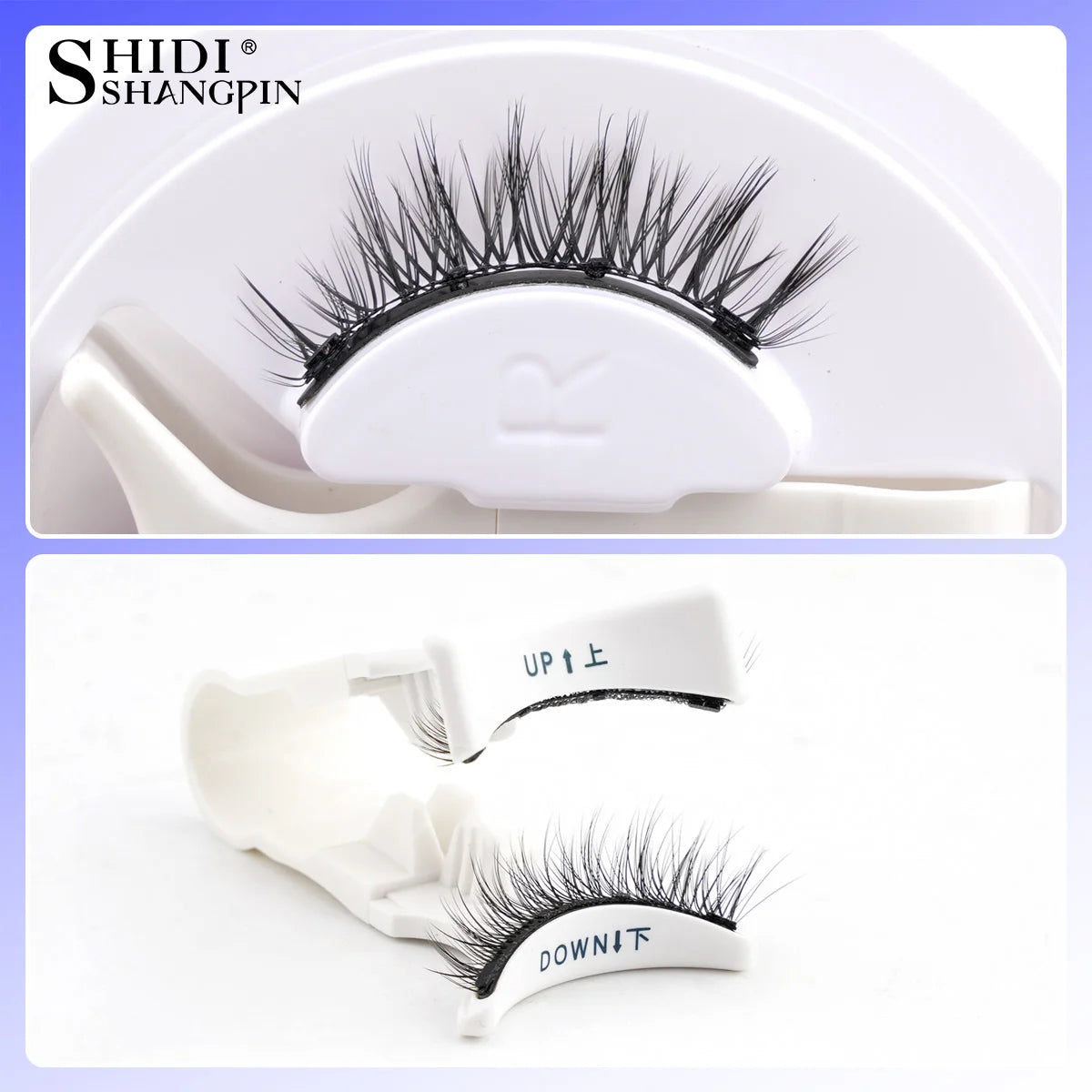 1/2 Pair Reusable Magnetic Eyelashes Tweezers Set Faux Mink Lashes Handmade 3D Natural False Eyelashes and Magnetic Tweezers Set