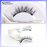 1/2 Pair Reusable Magnetic Eyelashes Tweezers Set Faux Mink Lashes Handmade 3D Natural False Eyelashes and Magnetic Tweezers Set