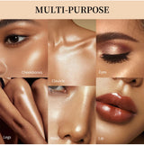 LongLasting Waterproof Face Highlighter Powder Instant Silky Skin Glow Baked Shimmer Illuminator Makeup Contouring Glitter