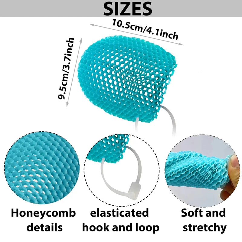 Silicone Body Scrubber Shower Brush, Honeycomb Exfoliating Bath Tool for Deep Cleaning, Massage & Smooth Skin Care