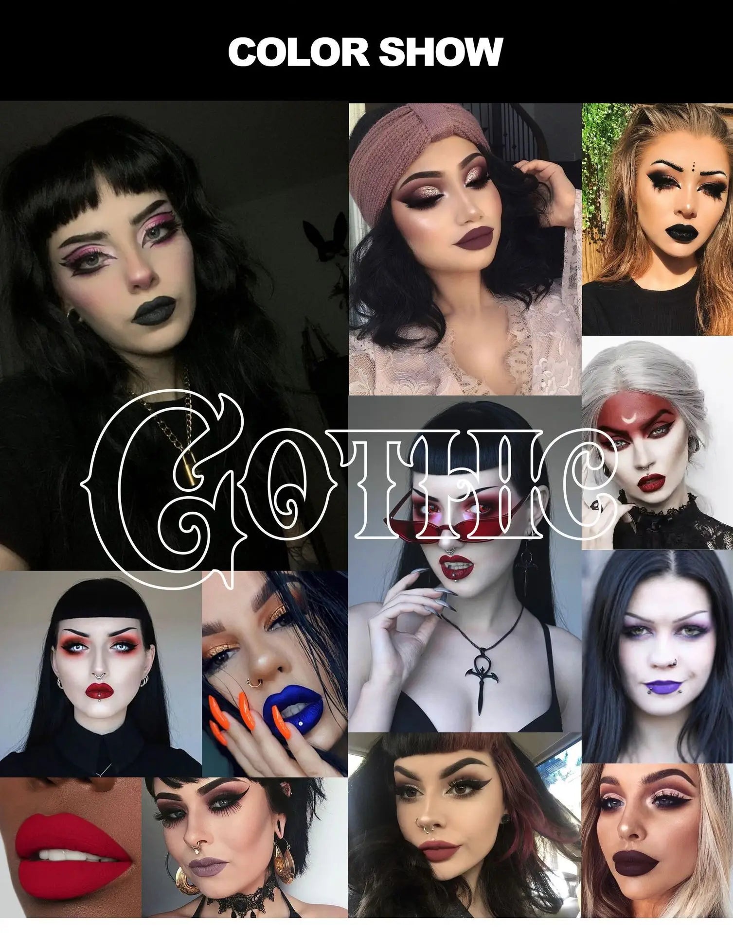 Halloween Goth Lipstick Set Long Lasting Smudgeproof Dark Matte Lip Gloss Velvet Lipsticks Black Liquid Lipstick for Halloween