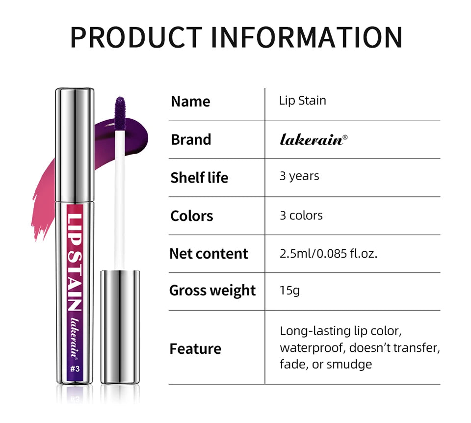 Peel Off Lip Stain Reveal Long Lasting Waterproof Pink Lip Tint Transfer Proof Non-stick Cup Natural Lip Stain Women's Cosmetics