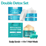Salicylic Detox Scalp Scrub With Massage Brush Set Deep Cleansing Refreshing Oil Control Anti-Frizzy Hair Care Salon-at-home