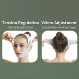 Adjustable V-Shape Face Lift Band Breathable Reusable Facial Slimming Strap Double Chin Reducer for Men Women Daily Skin Care