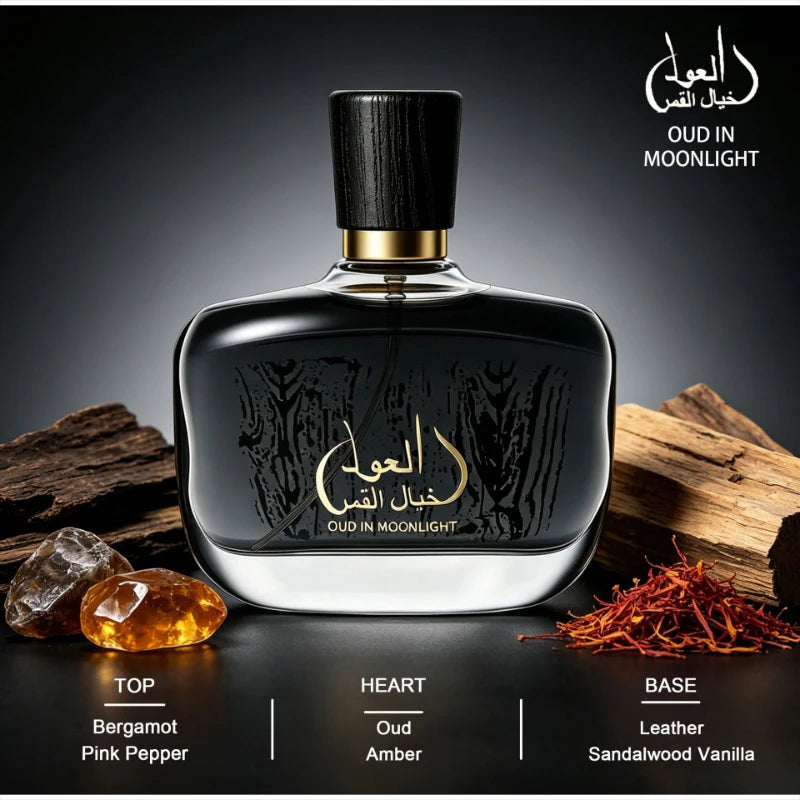 Arabic Sandalwood Perfume Classic Agarwood & Irresistible Musk Fragrance Long-lasting Elegant Charming Woody Eau De Parfum